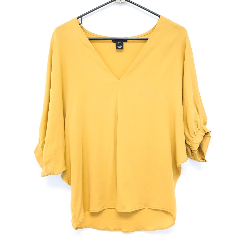 Daniela Corte Mustard Dolman Sleeve Blouse